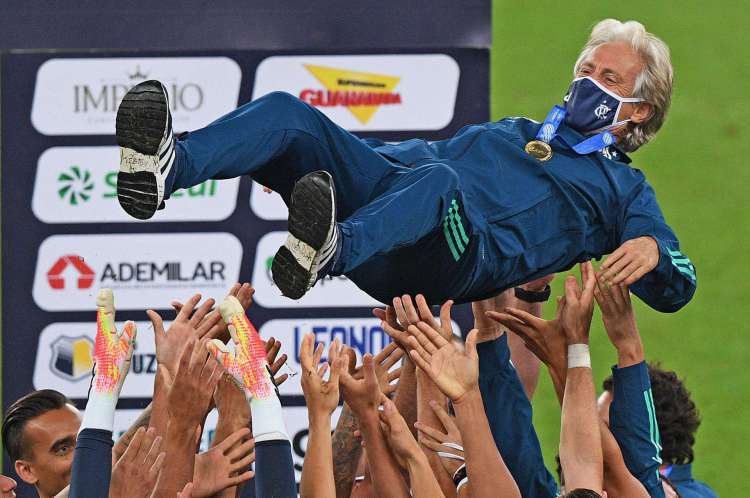 Sob o comando de Jorge Jesus, o Flamengo conquistou o seu sexto título consecutivo