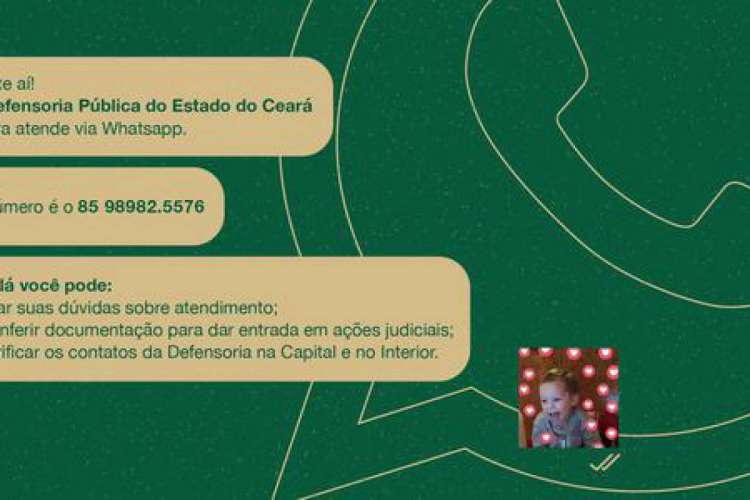 Atendimento será através do telefone  (85) 98982-557