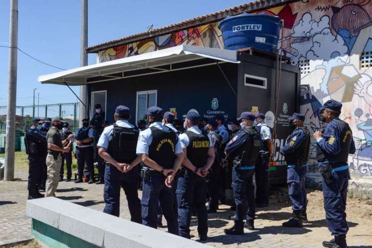 Inauguração da 31a base do Programa de Proteção Territorial e Gestão de Riscos (Proteger), no bairro Granja Lisboa, na manhã de terça, 4 de agosto. Foto: Asscom/SSPDS