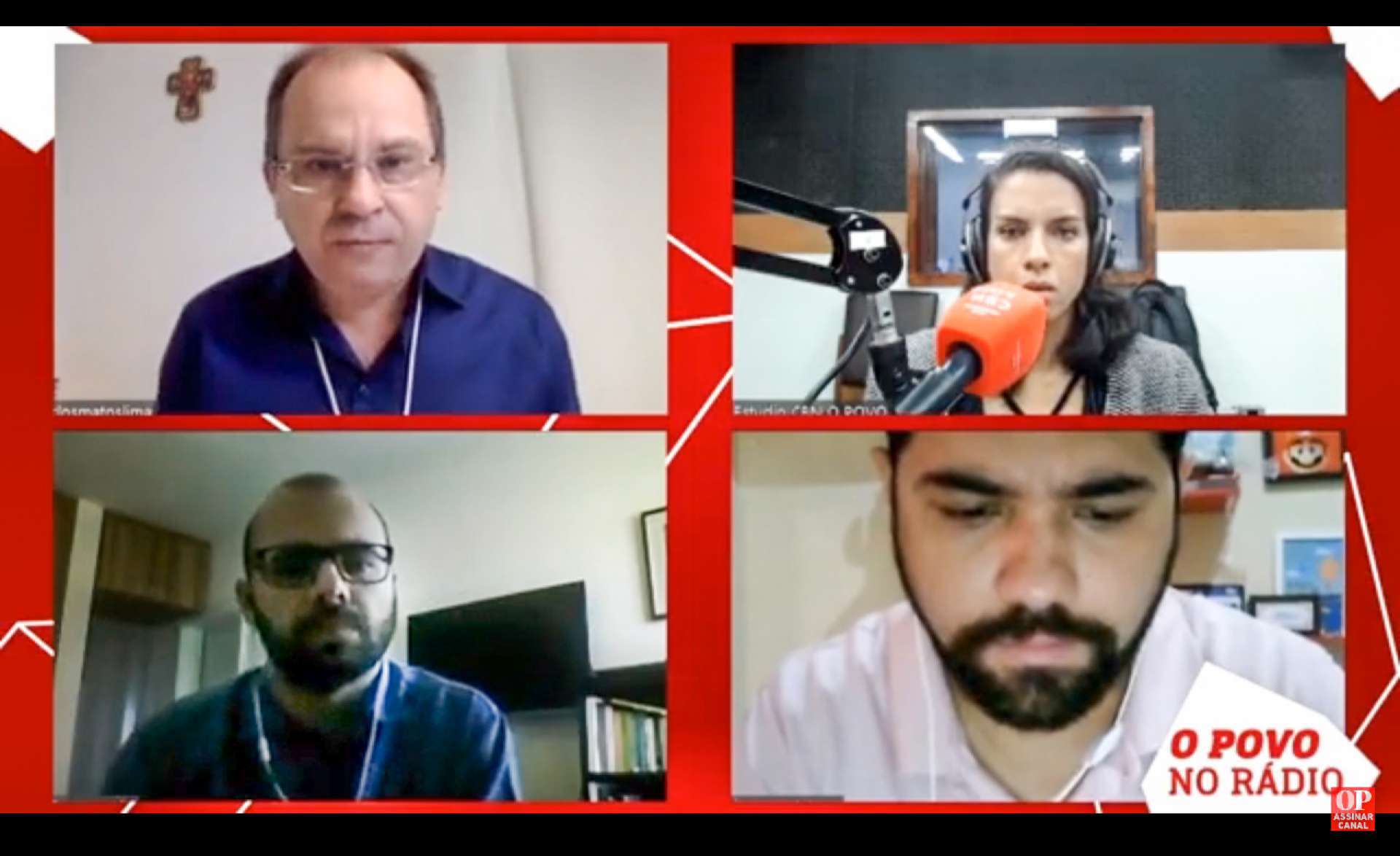 ￼CARLOS Matos foi entrevistado ontem por Italo Coriolano, João Marcelo Sena e Rachel Gomes na Rádio O POVO CBN (Foto: Reprodução)