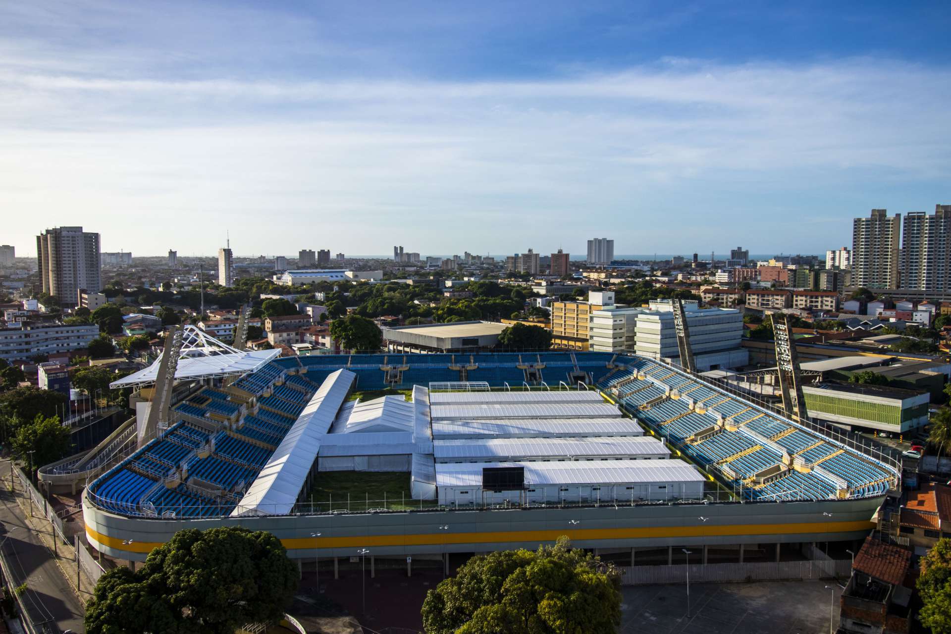 ￼Hospital de campanha de Fortaleza 
foi montado no Estádio Presidente Vargas (Foto: FCO FONTENELE)