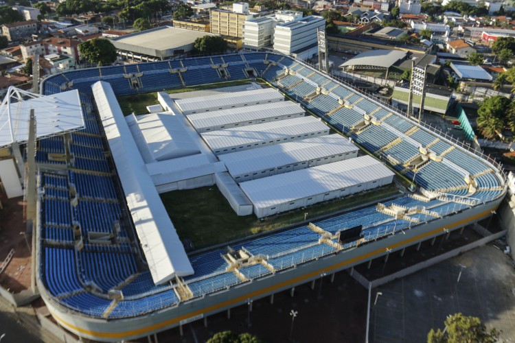 Hospital de Campanha Presidente Vargas construído em 2020 em Fortaleza(foto: Barbara Moira)