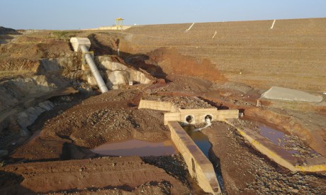 Jati, Ceará - 21.08.2020 Rompimento da tubulação de barragem que recebe água da Transposição do Rio São Francisco no Ceará, em Jati 