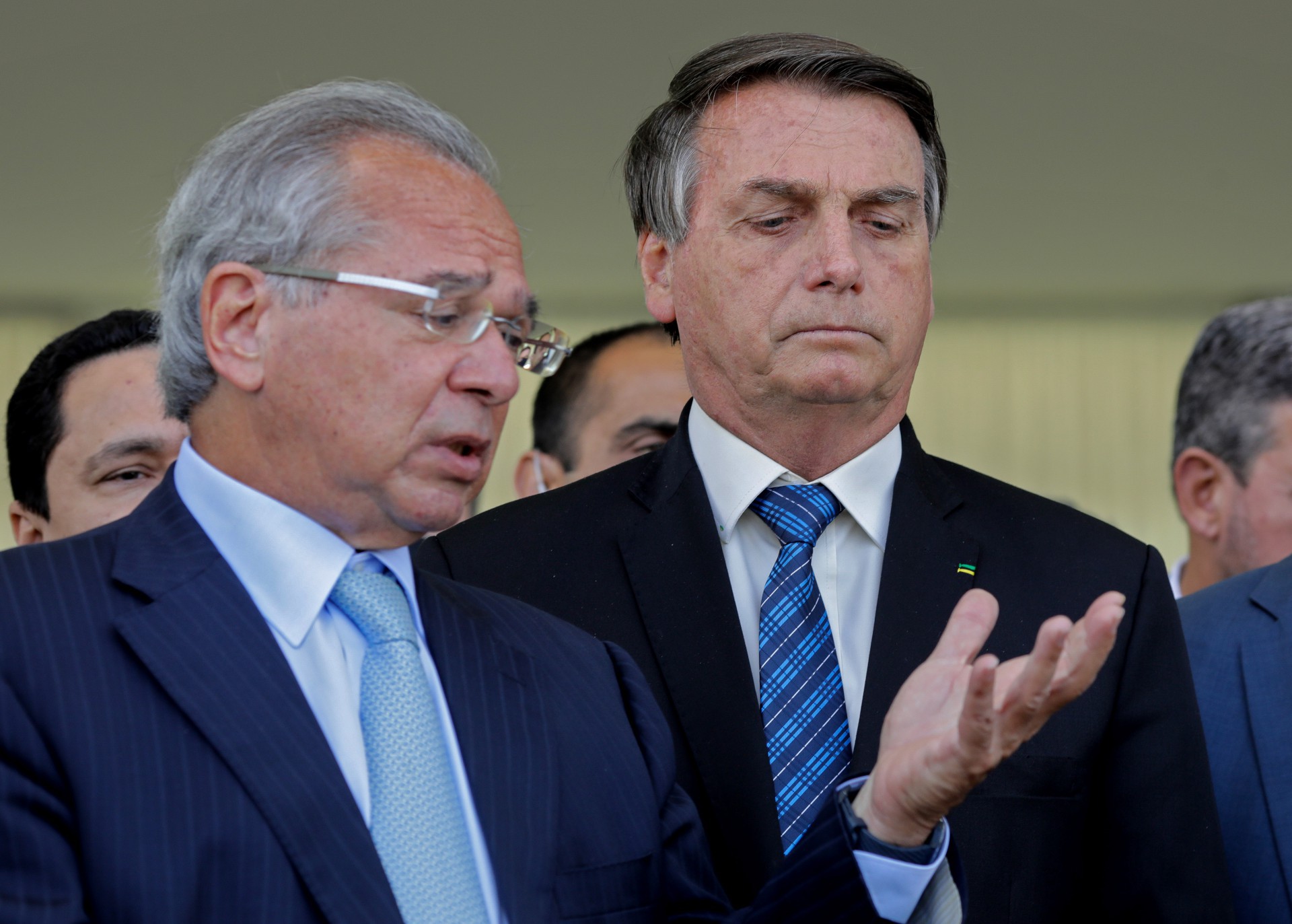 Paulo Guedes e Bolsonaro: dupla do barulho (Foto: Sergio Lima / AFP)