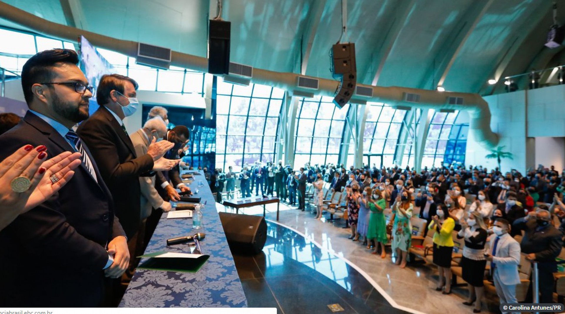 (Brasília - DF, 19/09/2020) Presidente da República, Jair Bolsonaro durante Assembleias de Deus no Brasil, Ministério de Madureira (Foto: Carolina Antunes/PR)