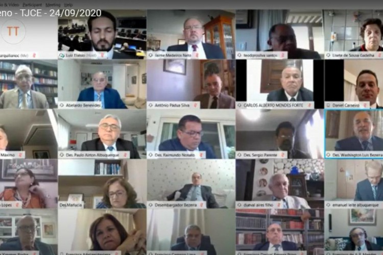 Novos representantes do TJCE são eleitos em primeira reunião virtual em 146 anos de existência da entidade