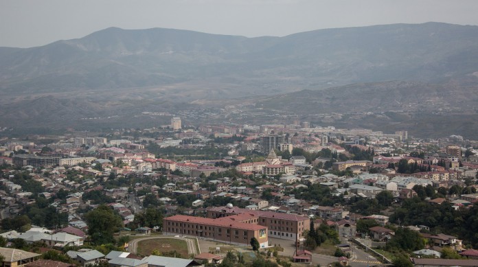 Cidade de Stepanakert, a maior de Nagorno-Karabakh