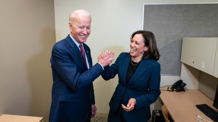 Biden e sua vice-presidente, Kamala Harris, senadora californiana e ex-procuradora-geral do estado