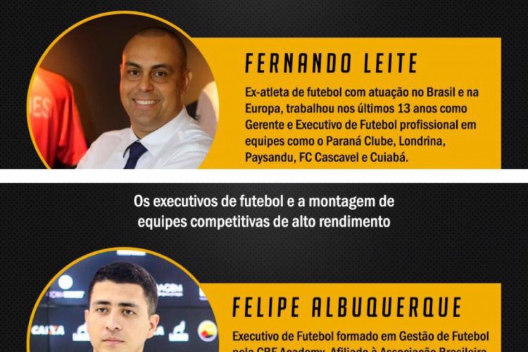 Fernando Leite e Felipe Albuquerque são confirmados em painél do FutForum 2020