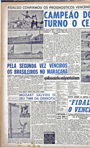 Pelé 80 anos: 8 de julho de 1957 - Primeira menção a Pelé nas páginas do O POVO(Foto: Acervo O POVO)