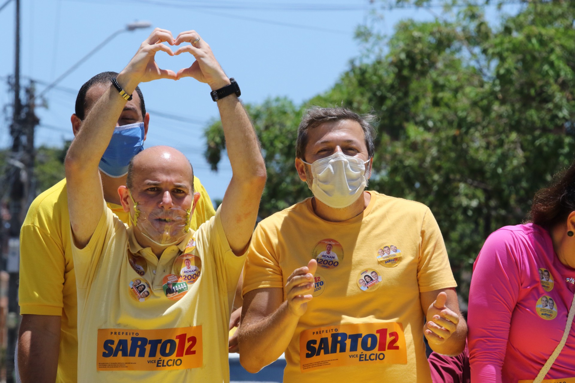 ÉLCIO tem estado à frente das carreatas ao lado de Roberto Cláudio na ausência de Sarto (Foto: fábio lima)