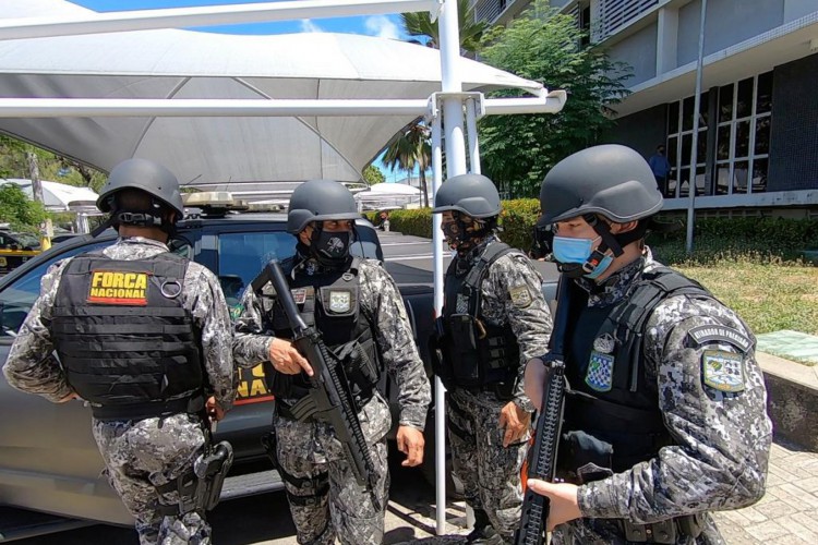 Força Nacional se apresenta para atuação das Eleições 2020 no Ceará (Foto: Fábio Lima) Força Nacional se apresenta para atuação das Eleições 2020 no Ceará (Foto: Fábio Lima)