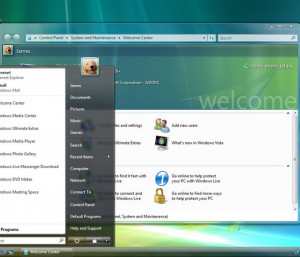 Interface do Windows Vista