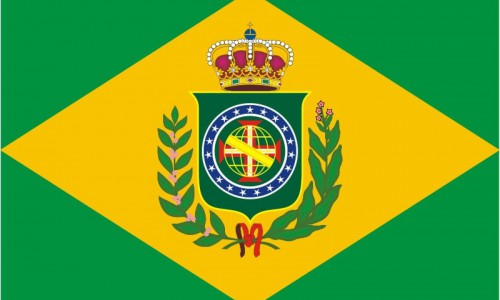 Bandeira do Brasil na época do Império.