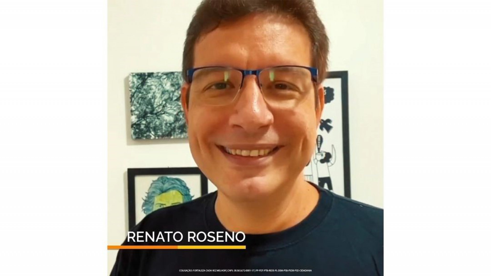 ￼ Renato Roseno apareceu no programa e pediu voto para José Sarto, 