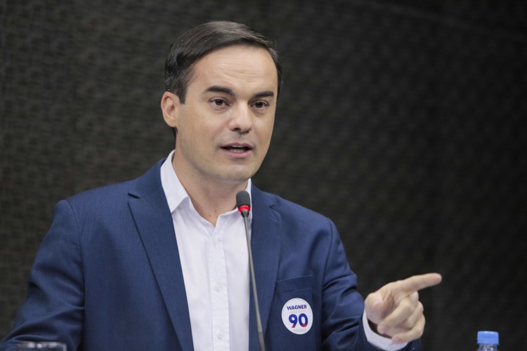FORTALEZA, CE, BRASIL, 23.11.2020: Entrevista com Capitão Wagener canditato a prefeito de Fortaleza nas Eleições Municipais 2020 na TV FDR  (Fco Fontenele/O POVO)