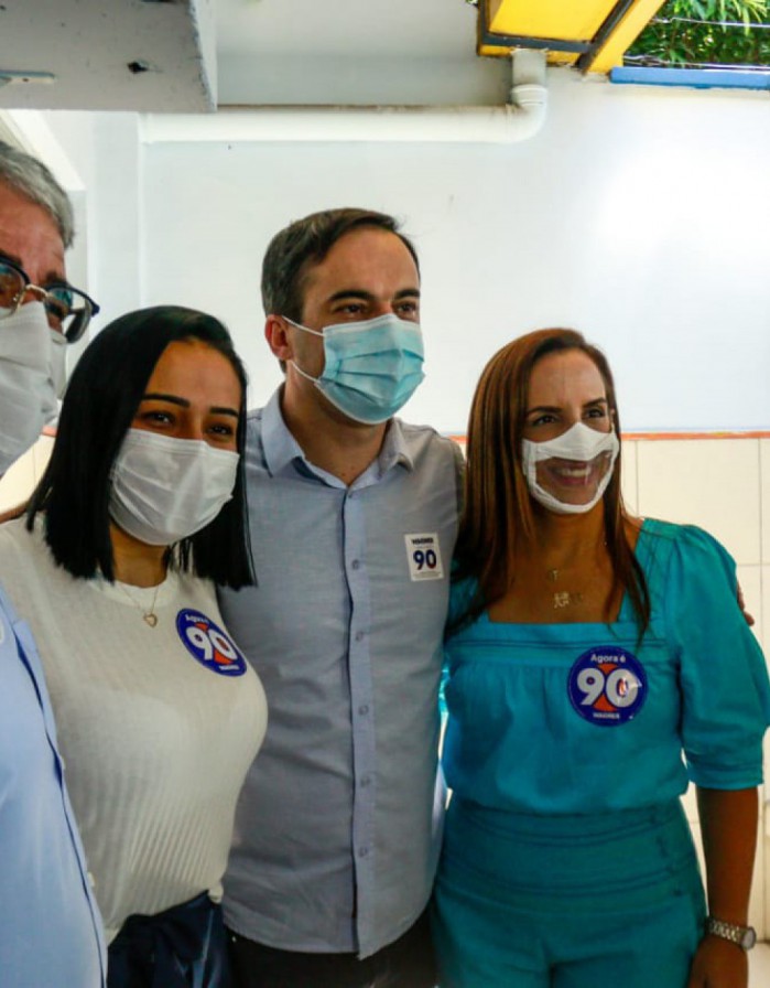 Senador Luis Eduardo Girão, Daiane Sousa, Capitão Wagner e Kamilla Cardoso (Foto: Barbara Moira)