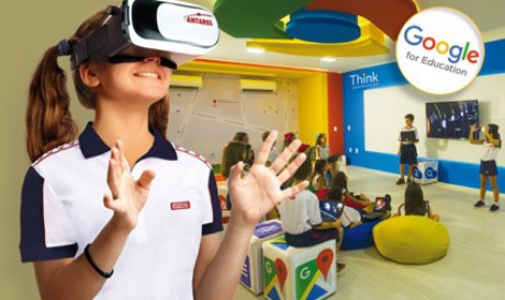O Antares é a primeira escola particular do Ceará a firmar parceria com a Google para implantação do projeto Learning Space Google for Education 