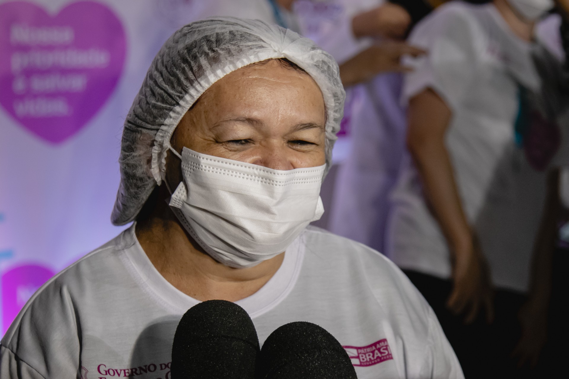 ￼Maria Silvana Souza Reis, 51 anos, técnica de enfermagem e primeira vacinada no Ceará (Foto: Aurelio Alves)