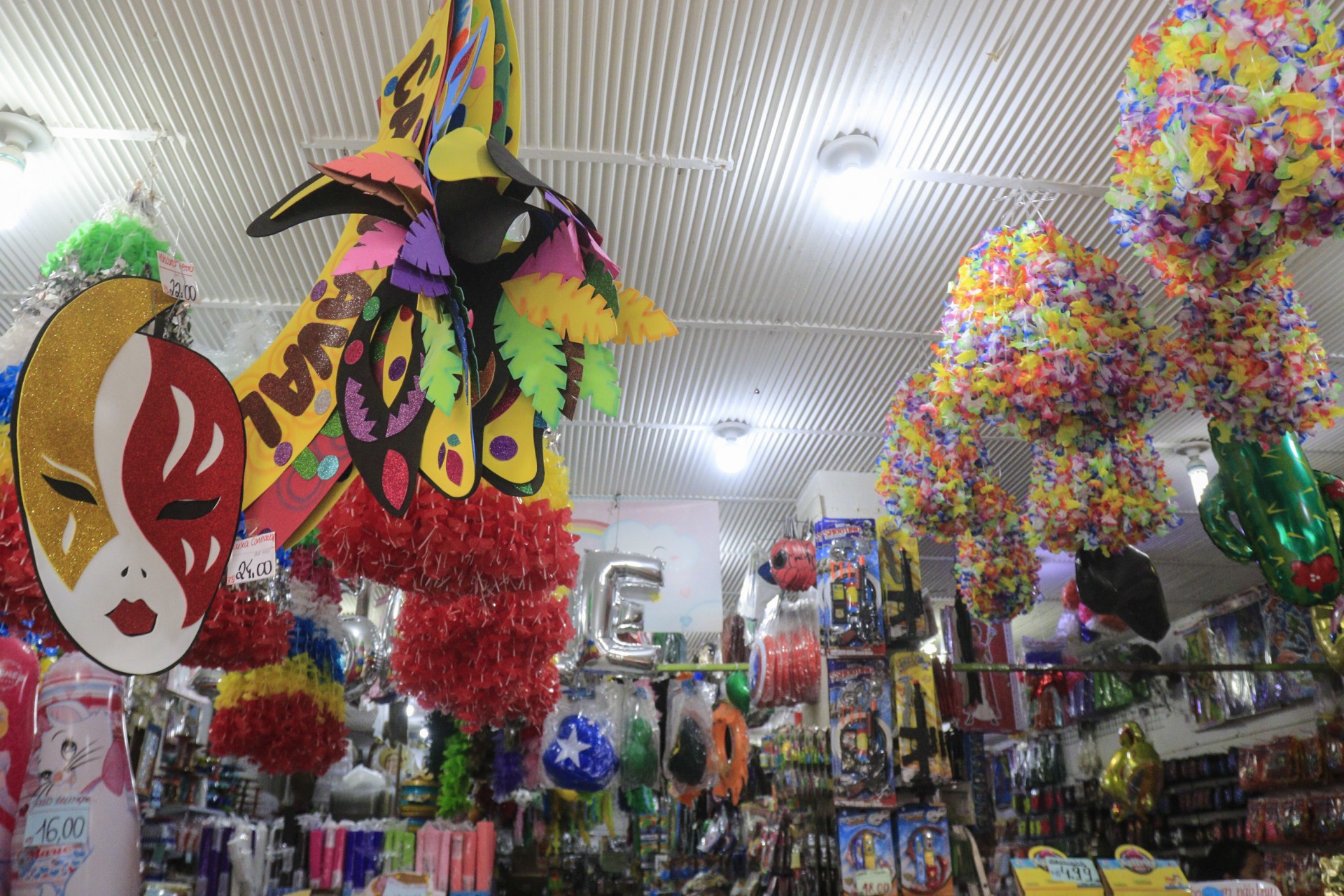 ￼Movimentação é baixa em lojas de artigos de festa e de Carnaval  (Foto: Barbara Moira)
