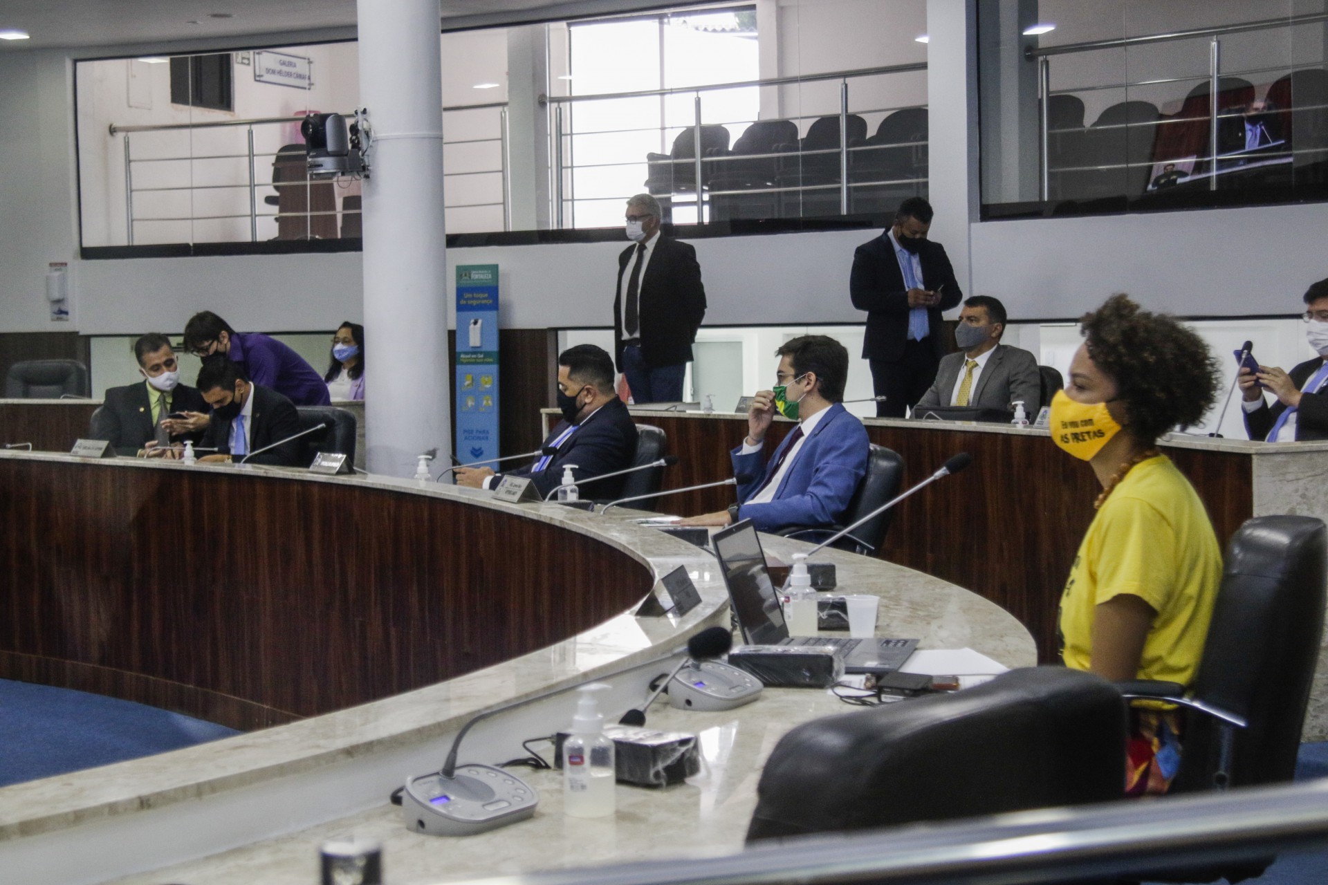 FORTALEZA, CE, BRASIL, 02.02.2021: Foto da primeira Sessão deliberativa da nova Legislatura da Camara Municipal de Fortaleza (Foto: Thais Mesquita/OPOVO) (Foto: Thais Mesquita)