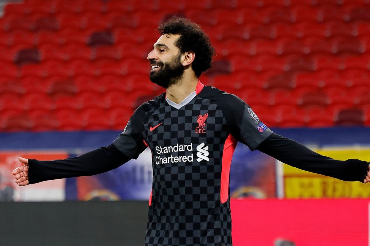 Salah foi autor de um dos gols do Liverpool na vit&oacute;ria diante do RB Leipzig. 