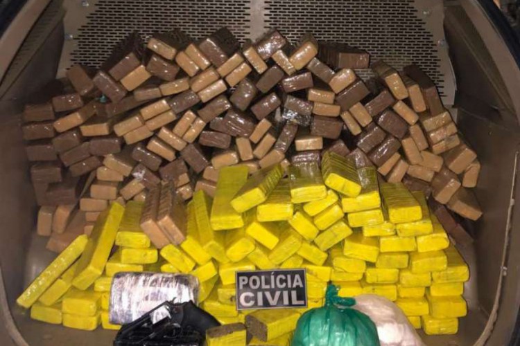 As apreensões de janeiro de 2021 correspondem a 274,10 kg de derivados de cannabis – incluindo maconha e haxixe – 101,66 kg de cocaína e 6,01 kg de crack.