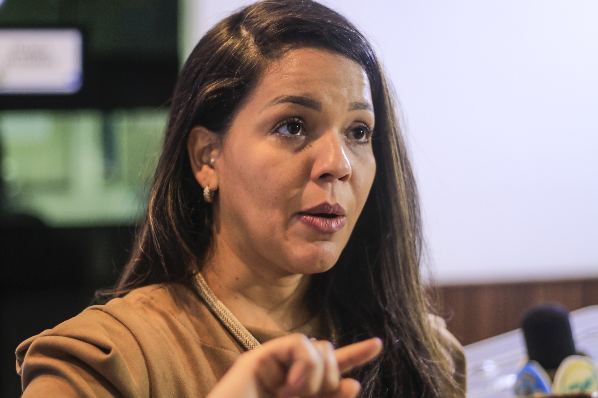 Vereadora Priscila Costa questionou a fala do ex-prefeito Roberto Cláudio em defesa do passaporte de vacina (Foto: Barbara Moira)