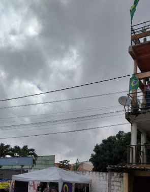 Tenda do Aliança pelo Brasil foi montada para coletar assinaturas em evento de Bolsonaro