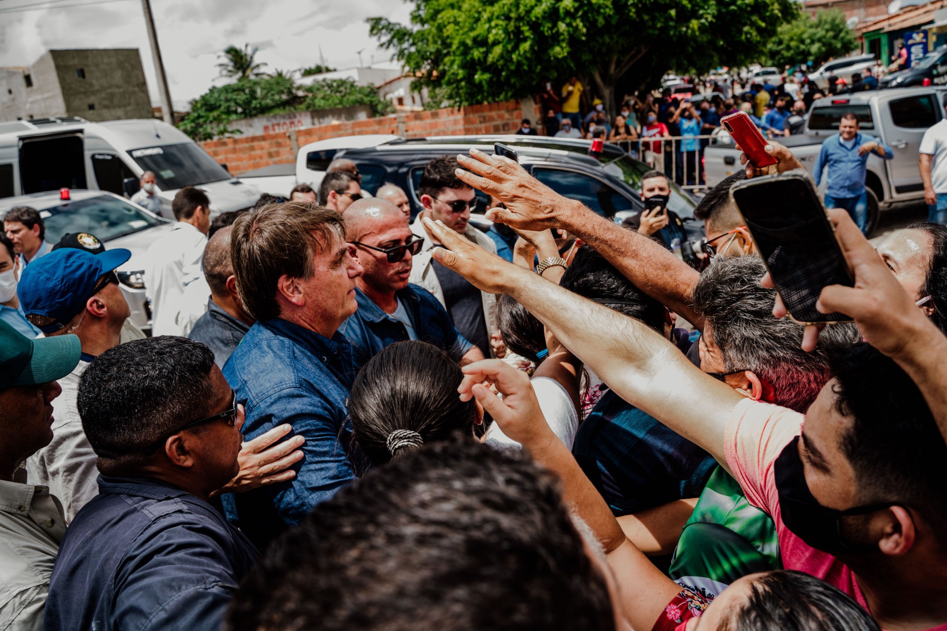 Bolsonaro provocou aglomerações em Tianguá (Foto: JULIO CAESAR)