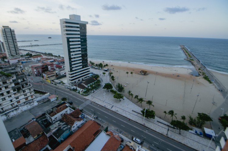 Vista aérea do Aterrinho da Praia de Iracema(Foto: Aurelio Alves)