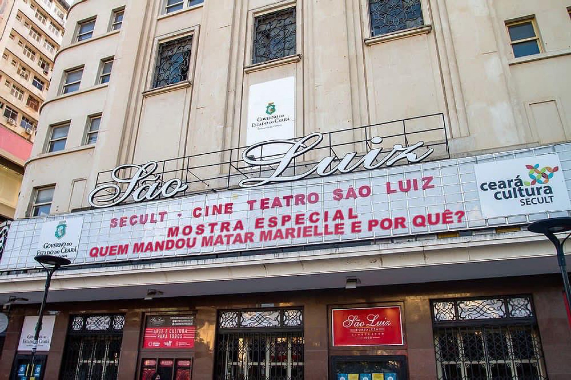 Fachada do Cineteatro Teatro São Luz, no prédio que abriga sede da Secretaria da Cultura do Estado (Secult)  (Foto: Divulgação/Secult-CE)