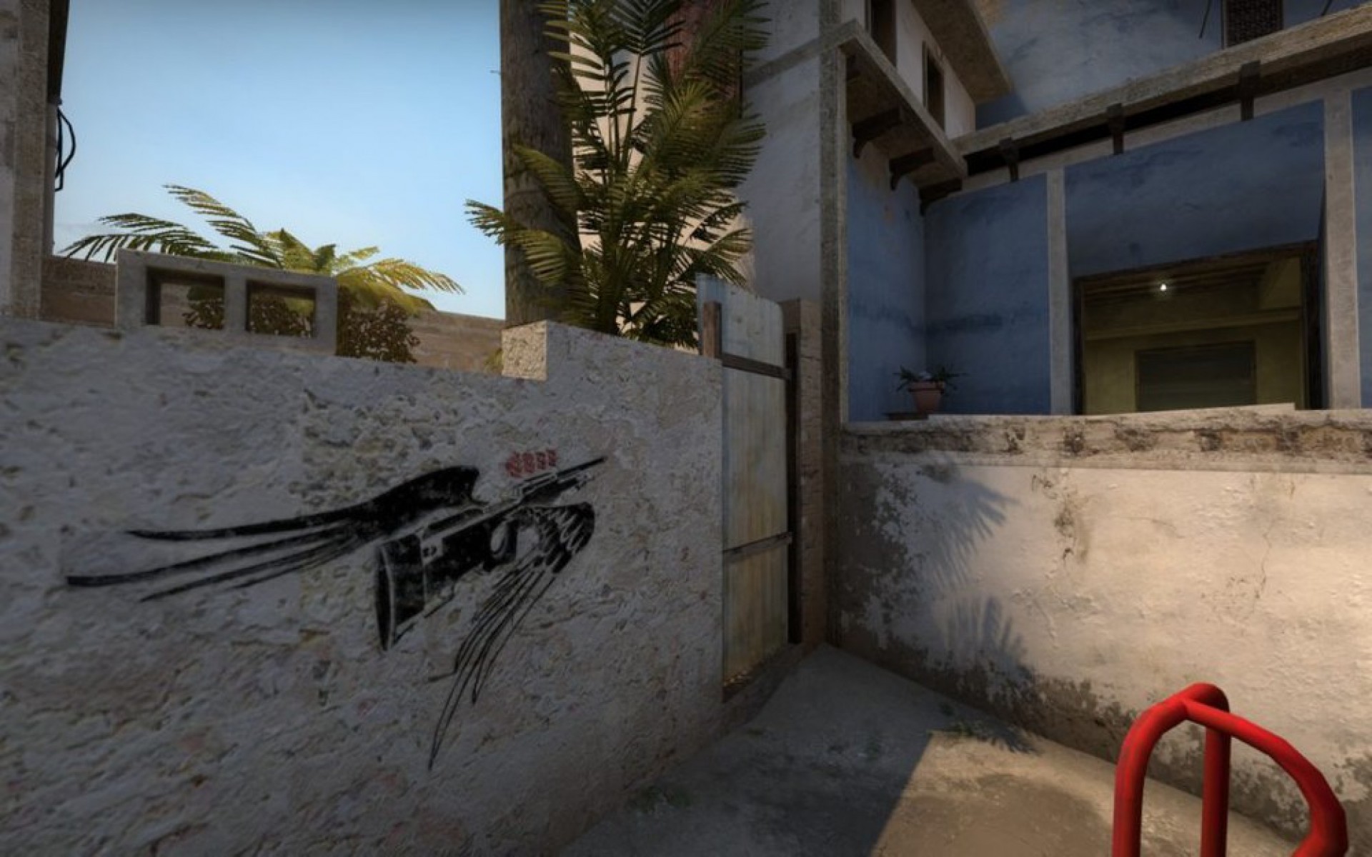 Grafite no mapa Mirage de 
Counter-Strike: Global Offensive (CS:GO)
 (Foto: Reprodução/Valve)