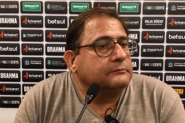 Guto Ferreira em entrevista coletiva após a partida entre Ceará e Salgueiro pela Copa do Nordeste
