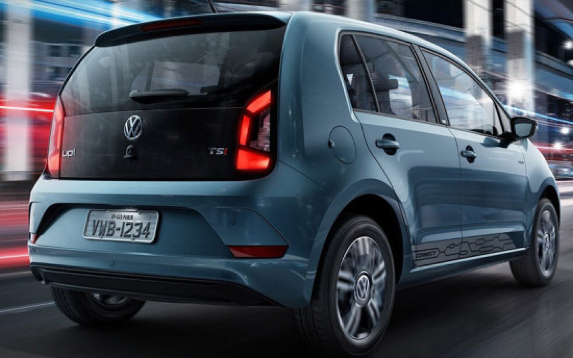O Volkswagen up! sai de linha no Brasil após 7 anos; o modelo 2021 havia sido lançado no fim do ano passado (Foto: Divulgação/Volkswagen)