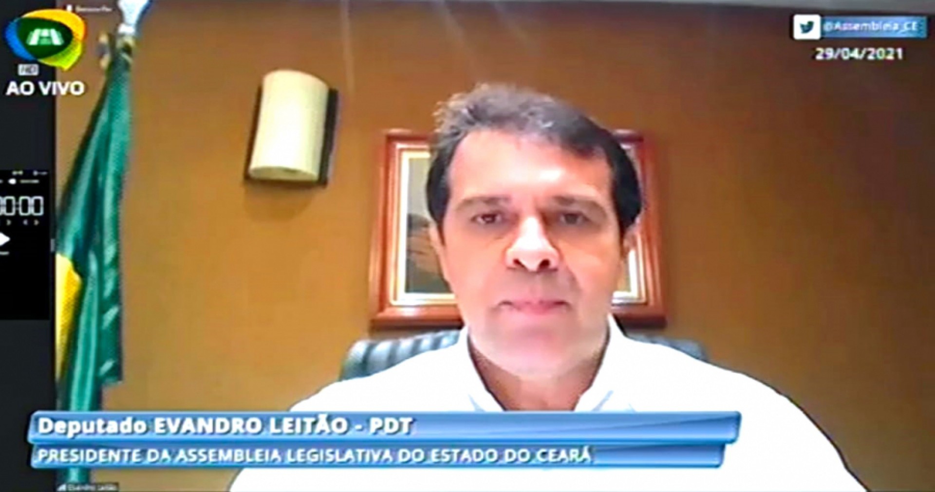 Presidente da Assembleia Evandro Leitão durante lançamento do programa Pacto Ceará contra a Fome (Foto: Edson Júnio Pio/Assembleia )