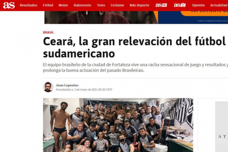 Diario español refleja el ascenso de Ciara: «Superestrella del fútbol sudamericano» |  Club deportivo Ciara |  Hora – noticias