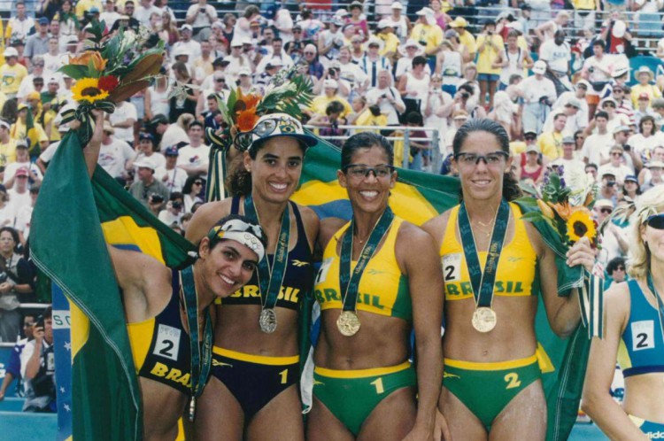 As quatro medalhistas da Olimp&iacute;ada de Atlanta, em 1996