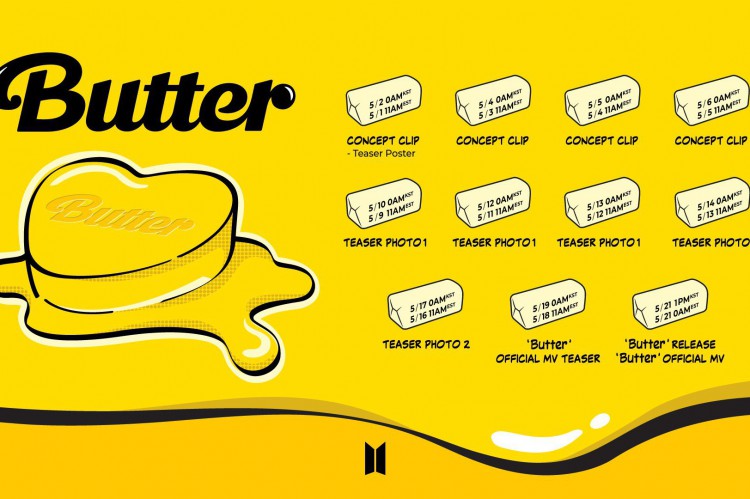 Cronograma de divulgação do single 'Butter' segue até o lançamento