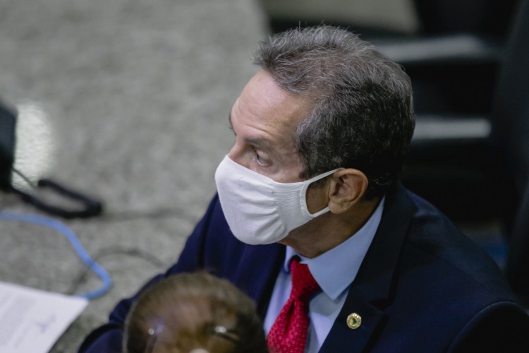 FORTALEZA, CE, BRASIL, 13.05.2021: Deutado Heitor Férrer SD. Sessão no Plenária, na Assembleia Legislativa no Ceara. em epoca de COVID-19. (Foto: Aurelio Alves/ Jornal O POVO)