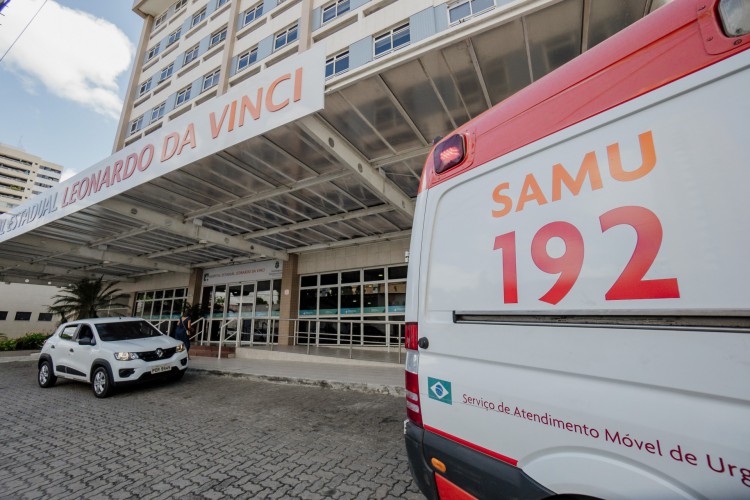 O Hospital Leonardo da Vinci é uma das unidades de referência para tratamento de Covid-19 no Ceará. (foto: Julio Caesar/ O POVO)