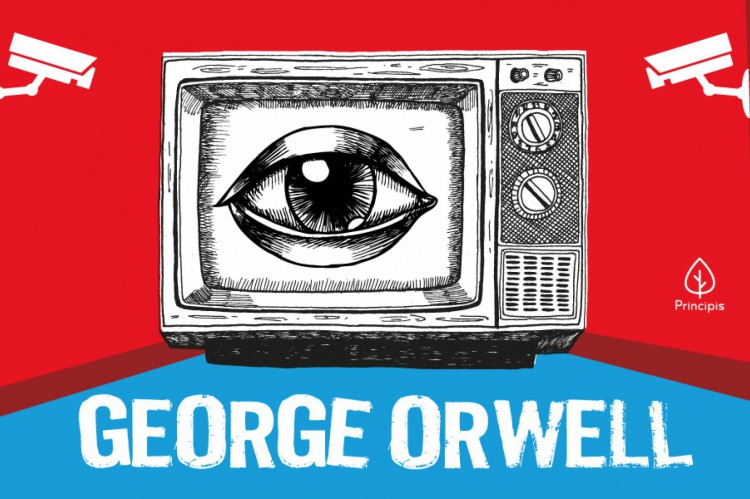 Ilustração de '1984', do George Orwell, para a edição da editora Principis