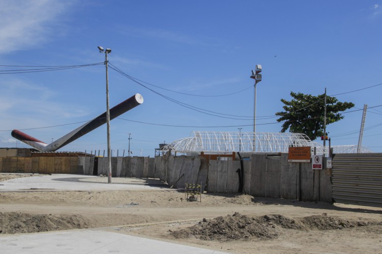 Situação atual das obras na Beira Mar na área da Feirinha, próximo ao Náutico