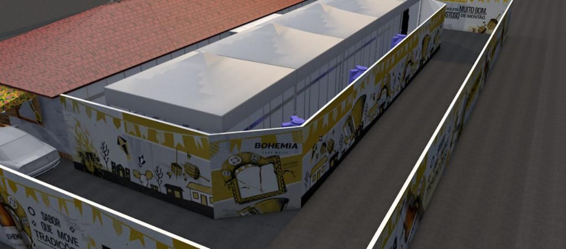 Projeto da Vila Gastronômica da Bohemia na Praia de Iracema