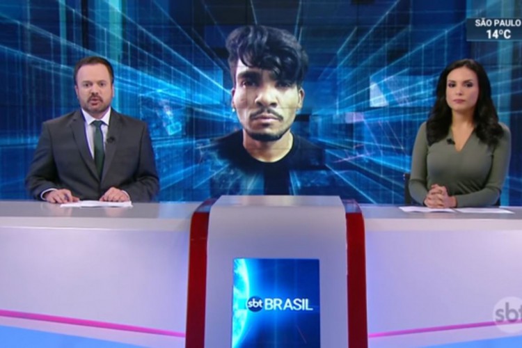 Marcelo Torres e Márcia Dantas dividem a bancada do SBT Brasil.