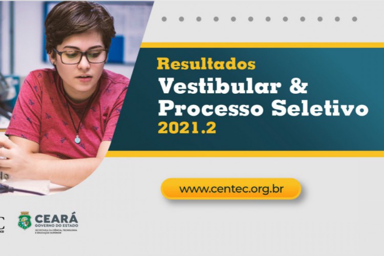 Instituto Centro de Ensino Tecnológico (Centec) divulga a relação dos alunos aprovados e classificáveis para o semestre 2021.2 dos cursos técnicos e superiores tecnológicos