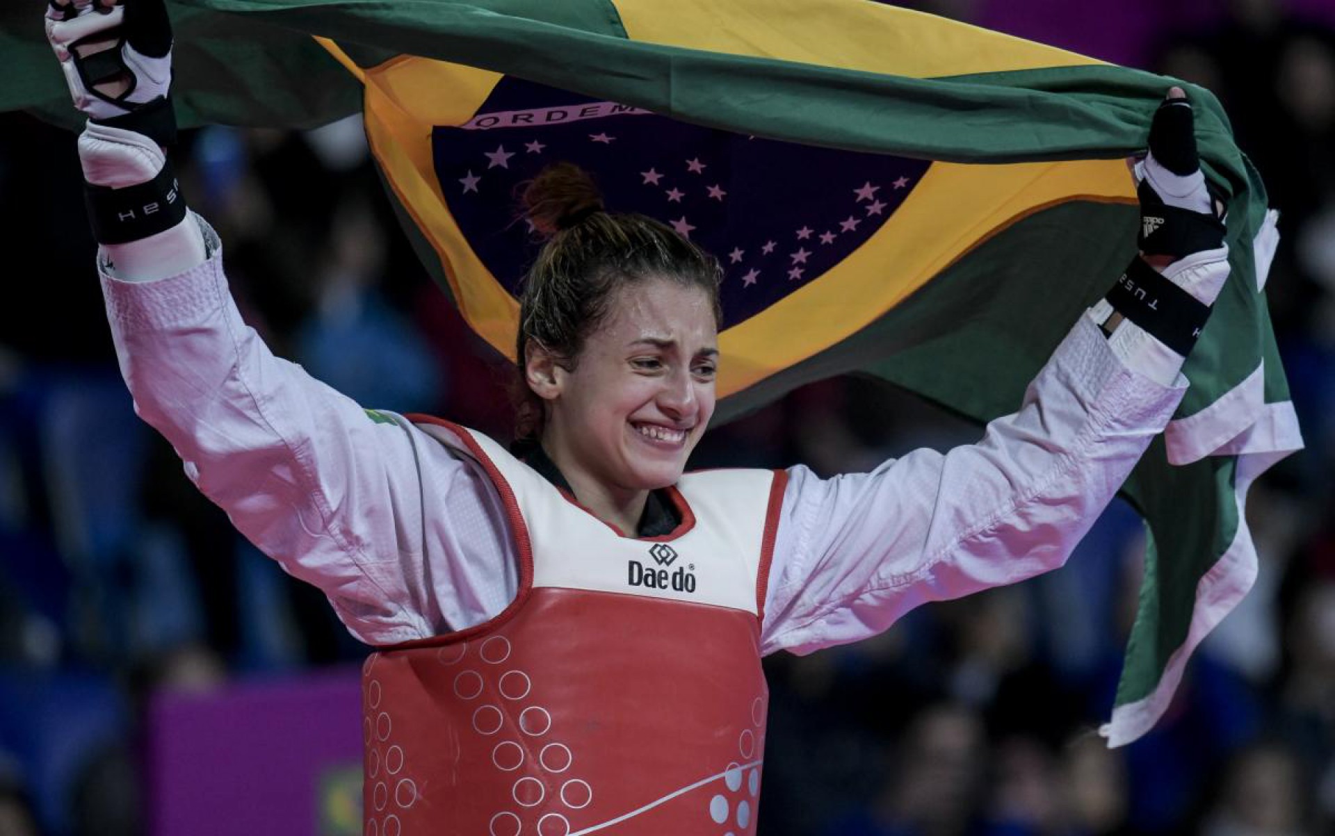 Milena Titoneli, do taekwondo, conquistou medalha de ouro nos Jogos Pan-Americanos de 2019, em Lima