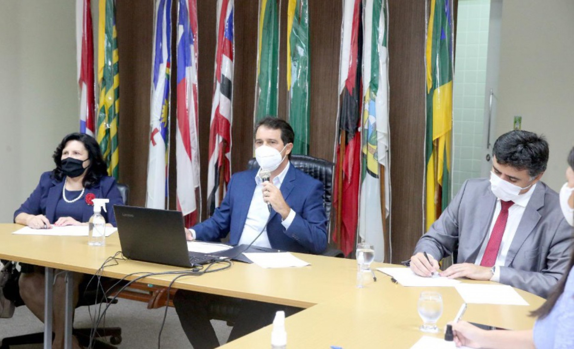 Primeira reunião do Pacto contra o Coronavírus no Ceará (Foto: DIVULGAÇÃO)