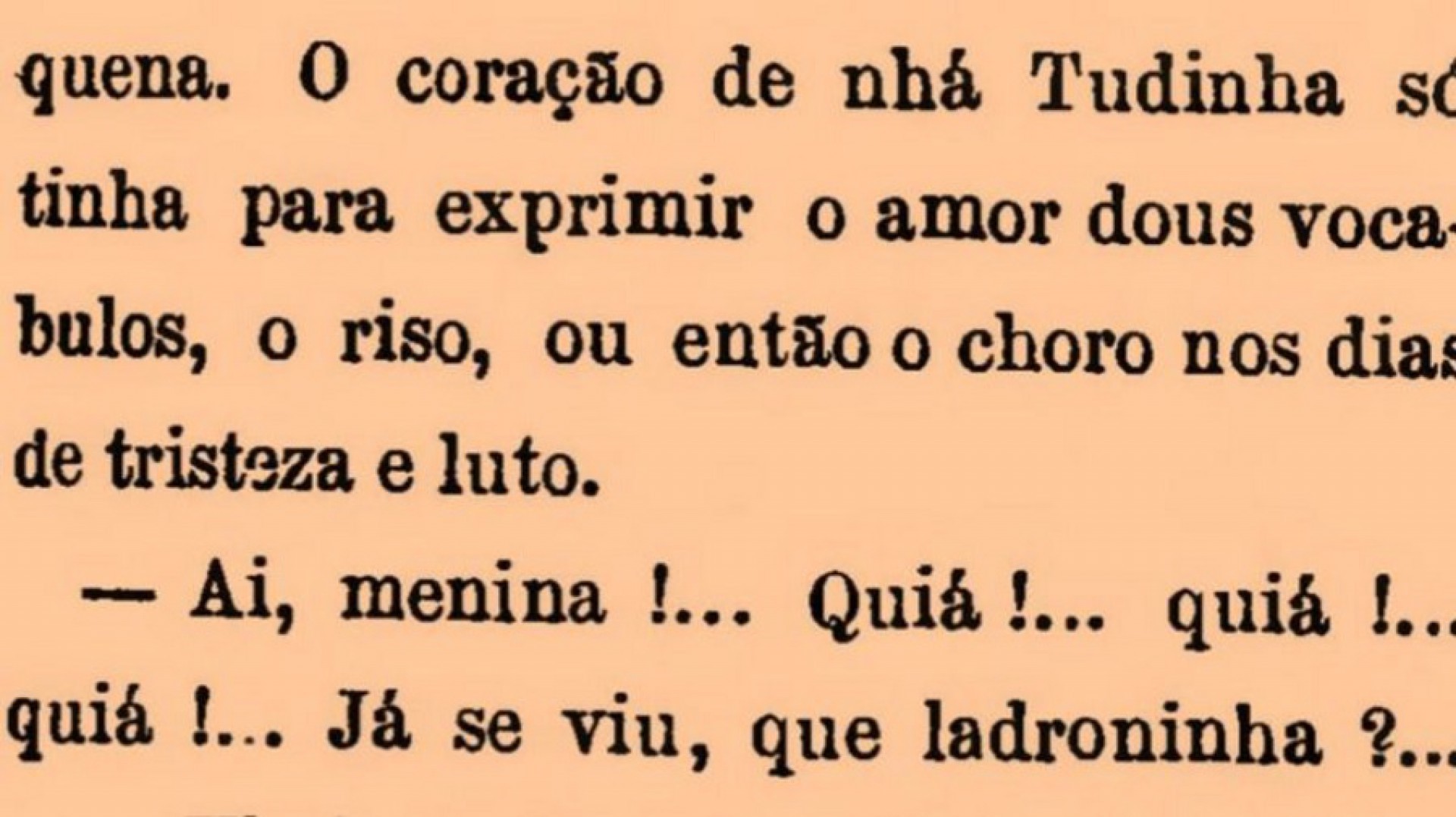 Trecho do livro "Til" (1872), de José de Alencar