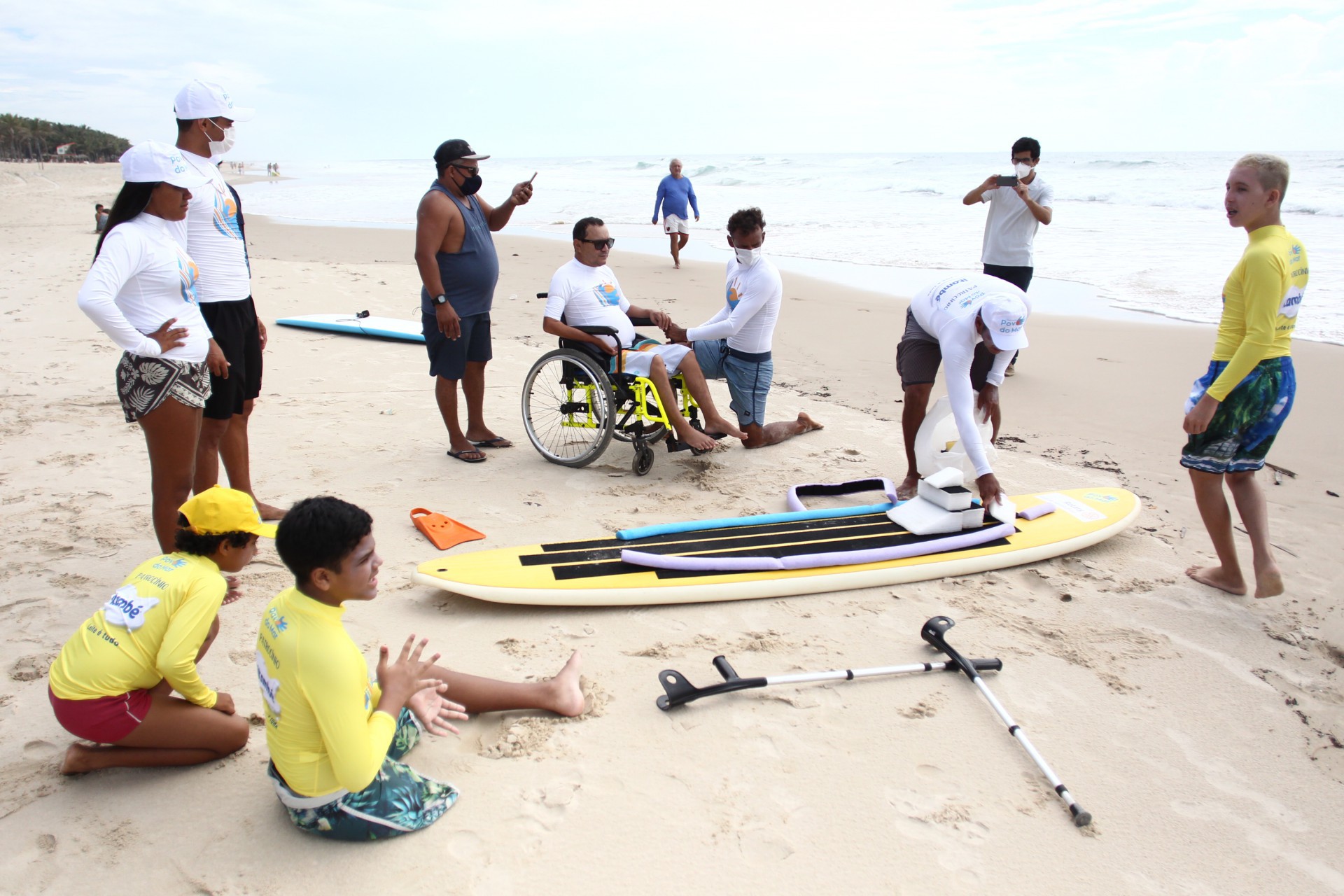  INSTITUTO Povo do Mar (IPOM) inclui jovens com algum tipo de deficiência
 (Foto: FABIO LIMA)